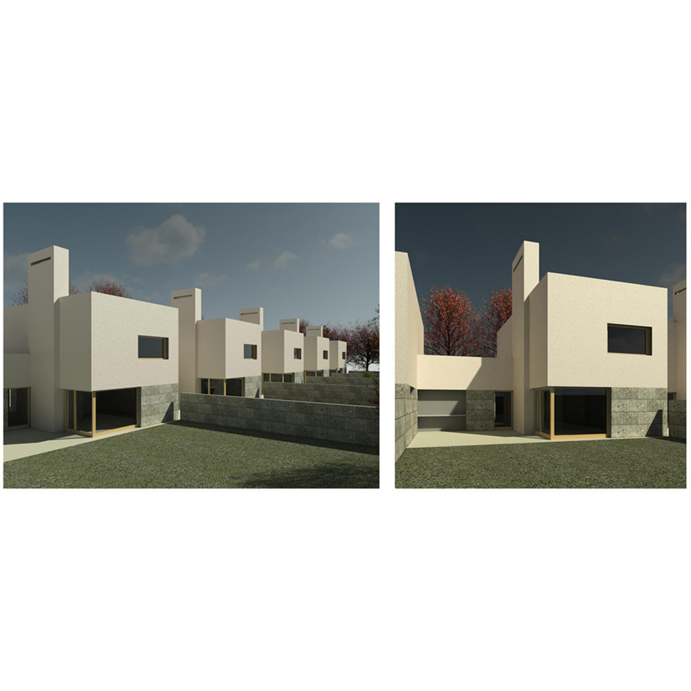 schizzo pianta case a schiera architettura residenza visualizzazione